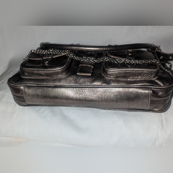 Carmen Steffens Metallic Chain Details Shoulder Bag. Y2K Vibe. - Picture 6 of 13